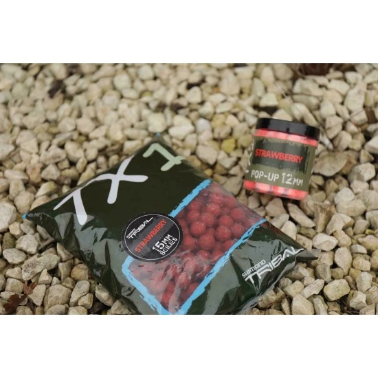 Shimano Tribal TX1 Strawberry Boilies 15mm 1kg - Image 2
